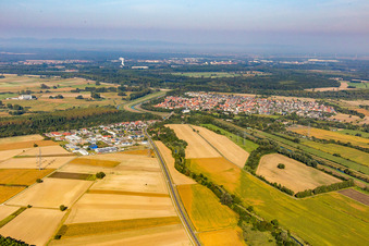 Saalbach Canal in the district Rußheim in Dettenheim in the state Baden-Wuerttemberg, Germany