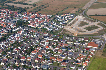 Development of the new development area Am Kesselring in the district Liedolsheim in Dettenheim in the state Baden-Wuerttemberg, Germany