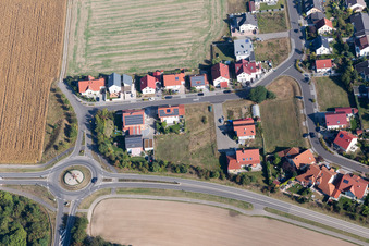District Hardtwald in Neupotz in the state Rhineland-Palatinate, Germany seen from a drone