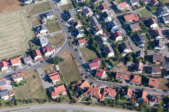 Aerial view of District Hardtwald in Neupotz in the state Rhineland-Palatinate, Germany