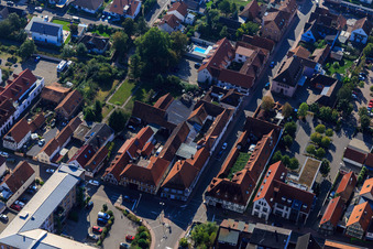 Aerial photograpy of Frankenhof Passage in Kandel in the state Rhineland-Palatinate, Germany