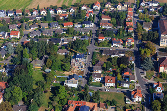Single-family home construction site in Eichendorffstr in Kandel in the state Rhineland-Palatinate, Germany