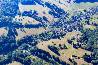 Bird's eye view of Niedersteinbach in the state Bas-Rhin, France