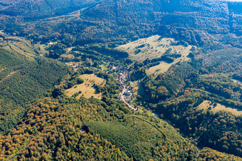 Niedersteinbach in the state Bas-Rhin, France from the drone perspective