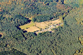 Oblique view of Sturzelbronn in the state Moselle, France