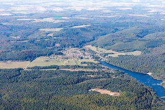 Aerial view of Haspelschiedt in the state Moselle, France