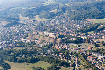 Aerial view of Bitche in the state Moselle, France