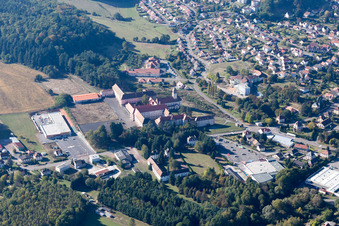 Bitche in the state Moselle, France from the plane