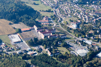 Bird's eye view of Bitche in the state Moselle, France