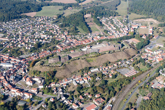 Bitche in the state Moselle, France from the drone perspective