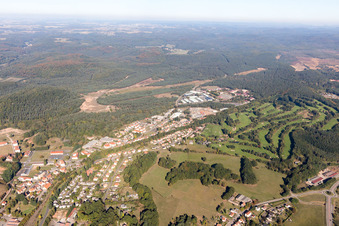 Bitche in the state Moselle, France seen from a drone