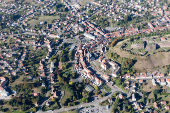Oblique view of Bitche in the state Moselle, France