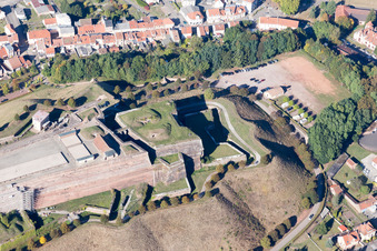 Bitche in the state Moselle, France from the plane