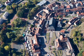 Bird's eye view of Bitche in the state Moselle, France