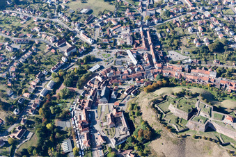 Bitche in the state Moselle, France viewn from the air