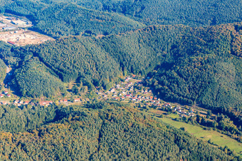 Aerial view of District Salzwoog in Lemberg in the state Rhineland-Palatinate, Germany