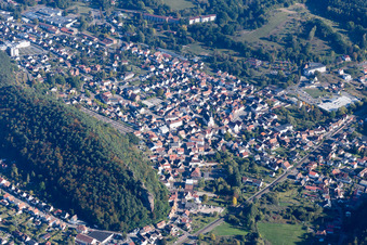 Dahn in the state Rhineland-Palatinate, Germany out of the air