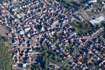 Dahn in the state Rhineland-Palatinate, Germany viewn from the air
