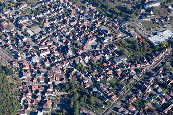 Drone recording of Dahn in the state Rhineland-Palatinate, Germany