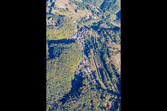 Aerial photograpy of Oberschlettenbach in the state Rhineland-Palatinate, Germany