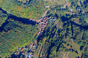 Village view in the Palatinate Forest in Oberschlettenbach in the state Rhineland-Palatinate, Germany