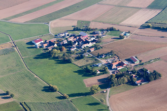 District Deutschhof in Kapellen-Drusweiler in the state Rhineland-Palatinate, Germany out of the air