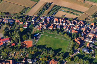 Tennis and sports field of SV Kapellen-Drusweiler at Erlenbach in the district Drusweiler in Kapellen-Drusweiler in the state Rhineland-Palatinate, Germany