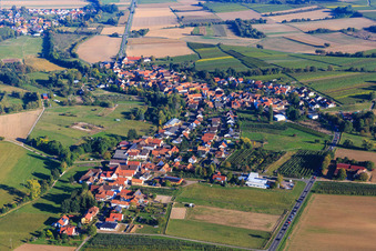 Village view from the northwest in Oberhausen in the state Rhineland-Palatinate, Germany