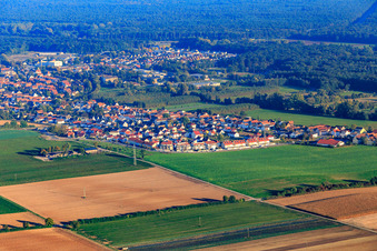 On the high trail in Kandel in the state Rhineland-Palatinate, Germany from above