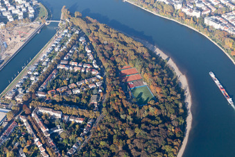Park Island in the district Süd in Ludwigshafen am Rhein in the state Rhineland-Palatinate, Germany
