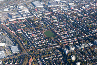 48er sports field in the district Almenhof in Mannheim in the state Baden-Wuerttemberg, Germany