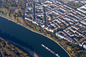 Stephanienufer in the district Lindenhof in Mannheim in the state Baden-Wuerttemberg, Germany