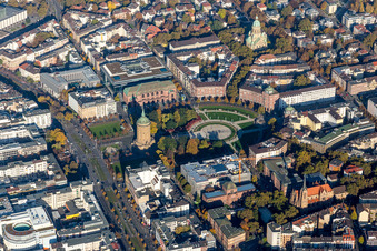 Augustaanlage water tower in the district Oststadt in Mannheim in the state Baden-Wuerttemberg, Germany