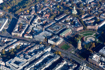Water Tower, Augustaanlage in the district Innenstadt in Mannheim in the state Baden-Wuerttemberg, Germany
