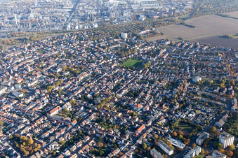 District Oppau in Ludwigshafen am Rhein in the state Rhineland-Palatinate, Germany from a drone
