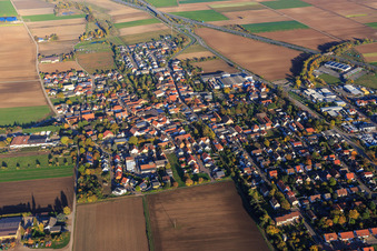 Aerial view of Langstr in the district Assenheim in Hochdorf-Assenheim in the state Rhineland-Palatinate, Germany