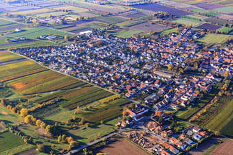 Village view from the southeast in Meckenheim in the state Rhineland-Palatinate, Germany