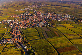 Oblique view of Maikammer in the state Rhineland-Palatinate, Germany