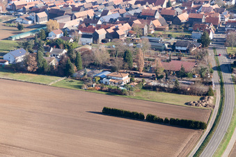 Erlenbach bei Kandel in the state Rhineland-Palatinate, Germany from above