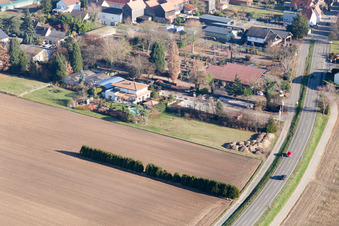 Erlenbach bei Kandel in the state Rhineland-Palatinate, Germany out of the air