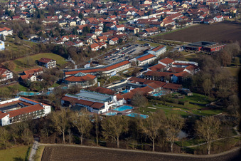 Oblique view of District Aunham in Bad Birnbach in the state Bavaria, Germany