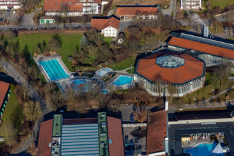 Bird's eye view of District Aunham in Bad Birnbach in the state Bavaria, Germany