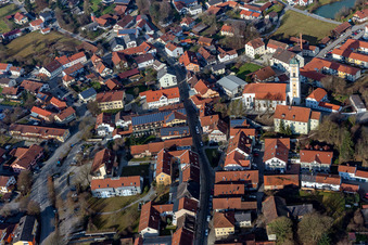 Bad Birnbach in the state Bavaria, Germany seen from above