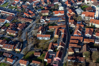 Bad Birnbach in the state Bavaria, Germany from the plane