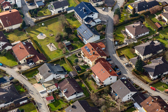 Aerial photograpy of District Aunham in Bad Birnbach in the state Bavaria, Germany
