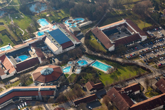 District Aunham in Bad Birnbach in the state Bavaria, Germany from above