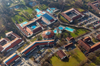 District Aunham in Bad Birnbach in the state Bavaria, Germany seen from above