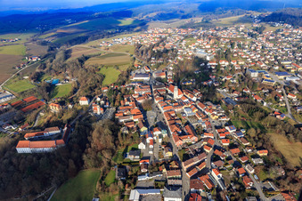 Main street from the south in the district Bad Griesbach in  Rottal in Bad Griesbach im Rottal in the state Bavaria, Germany