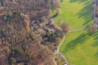 Medicinal herb garden in the spa park Bad Füssing in Bad Füssing in the state Bavaria, Germany