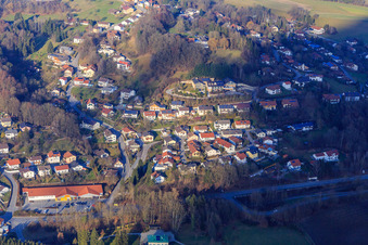 Villas on Kapellenweg, Reichenberger Straße and NETTO in the district Reichenberg in Pfarrkirchen in the state Bavaria, Germany